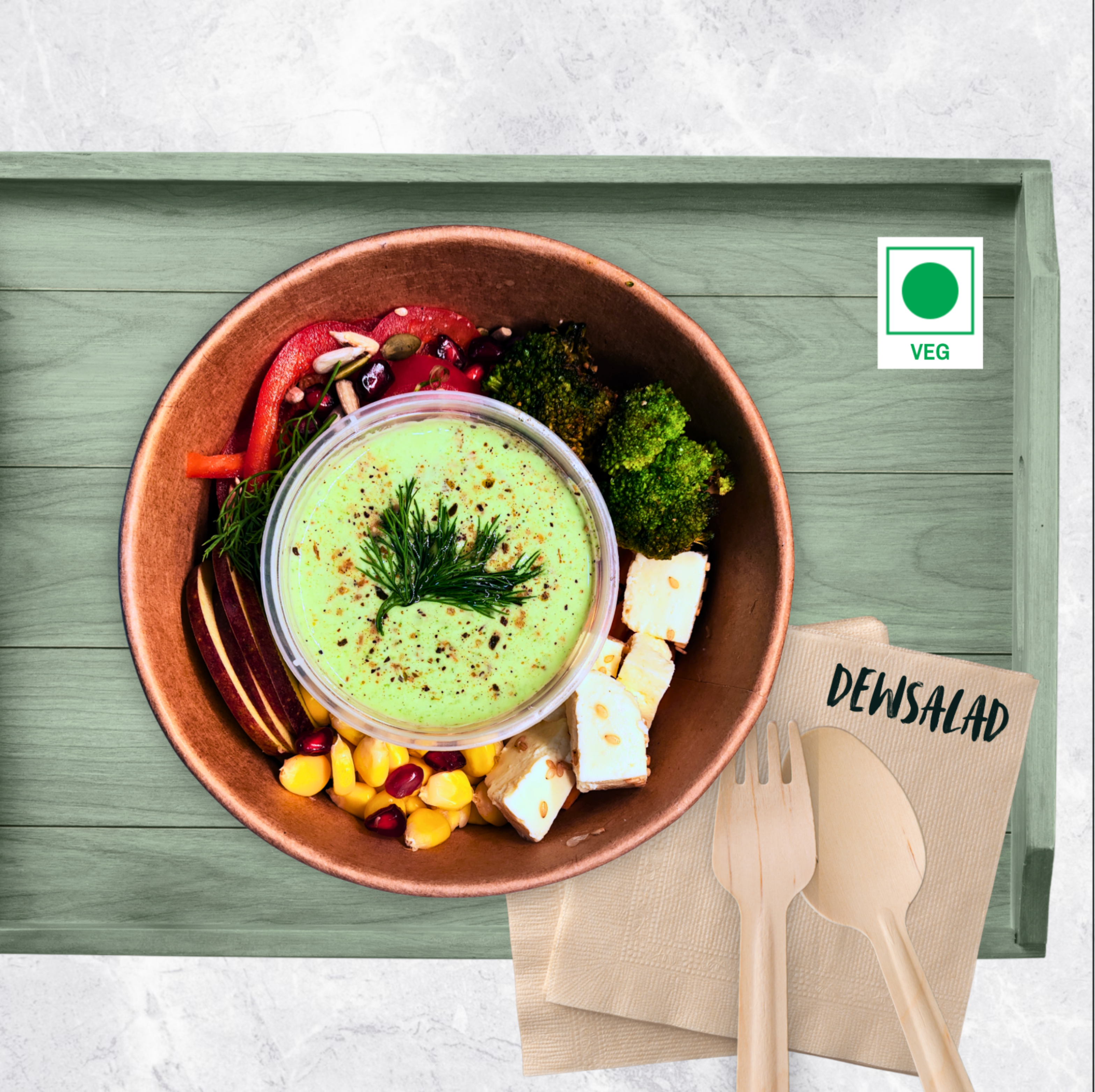 Paneer Broccoli Salad